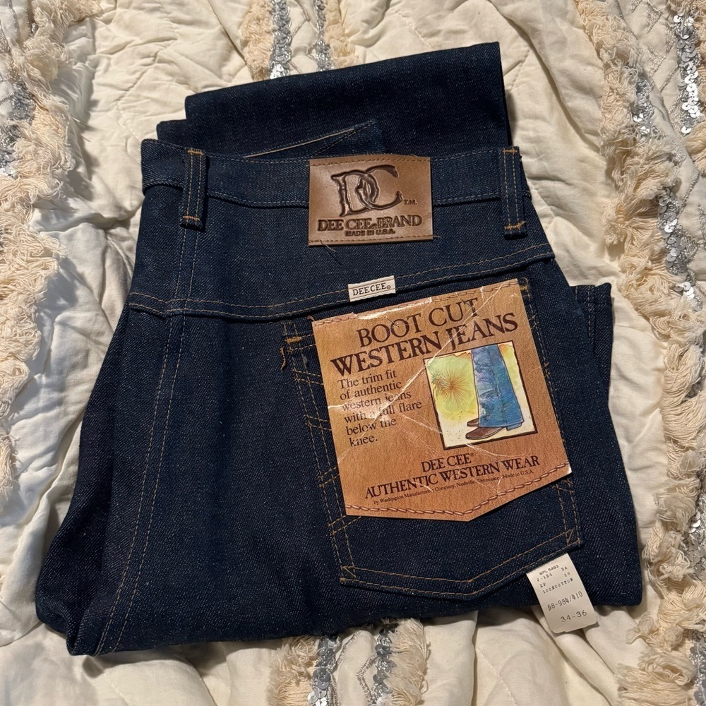 Vintage DEE CEE Jeans Bootcut Western Wear Made in USA 34 x 36 Rodeo Cowgirl